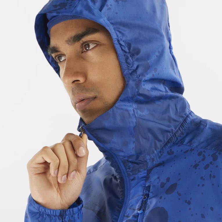 Salomon Bonatti Cross Men's Windbreaker Blue | CA 18D72